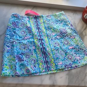 NWT Lily Pulitzer skort in marigold print size 4